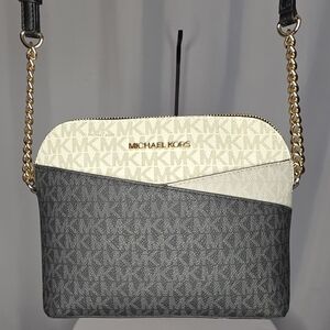 Michael Kors Black and Cream Crossbody Bag